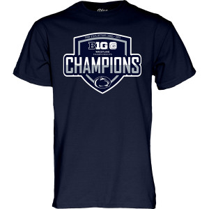 Penn State Nittany Lions 2024 Big 10 Wrestling Champions navy t-shirt